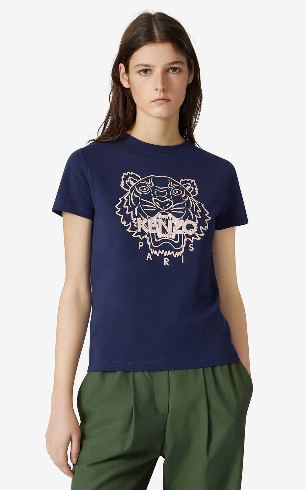 T Shirt Kenzo Tiger Femme Bleu | OQEJ-45068